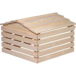 Dobar Mährobotergarage Mit Abnehmbarem Dach Fichte Natur 52,5 X 78,5 X 74 Cm -Einhell Garten Geschaft 8539322 4637 04