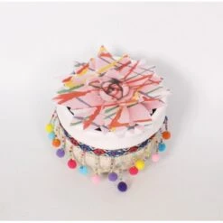 Bunt Gefärbte Echeverie Im Keramik-Gefäß Topf-Ø Ca. 12 Cm