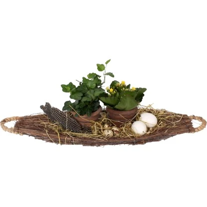 Osterarrangement Auf Holz-Tablett Topflänge Ca. 62 Cm 3 Osterarrangement Auf Holz-Tablett Topflänge Ca. 62 Cm