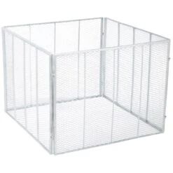 Komposter Aus Feuerverzinktem Metall 800 L 4-teilig